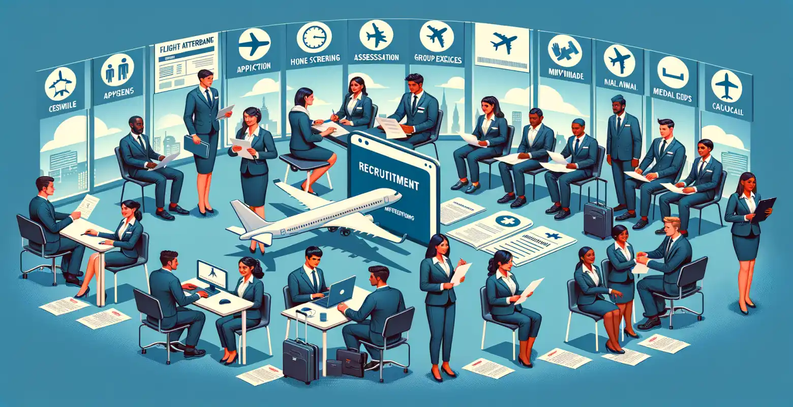Comment se déroule le processus de recrutement pour un poste de steward/stewardess ?