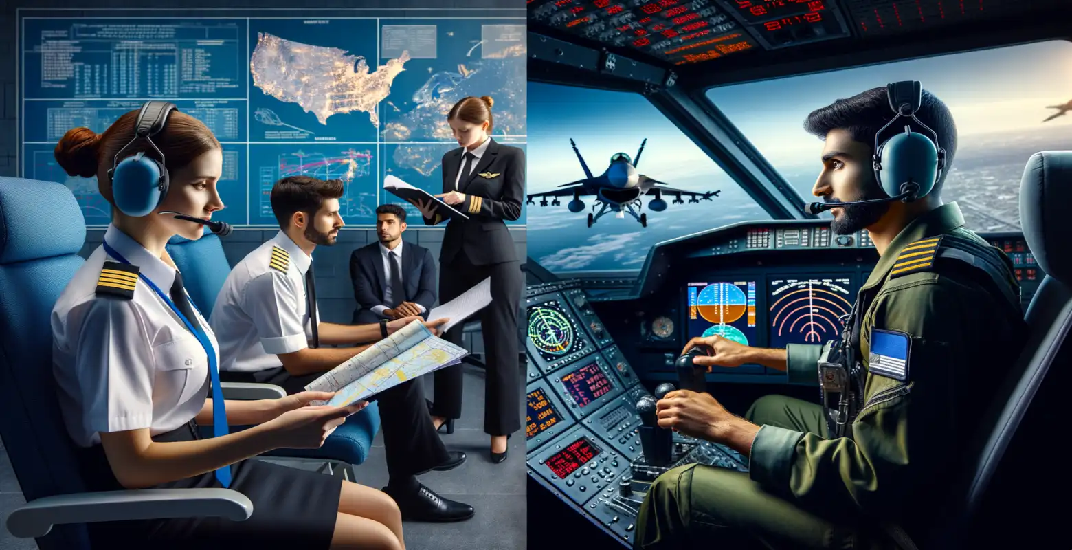 Jakie są różnice w szkoleniu pilotów samolotów pasażerskich i wojskowych?