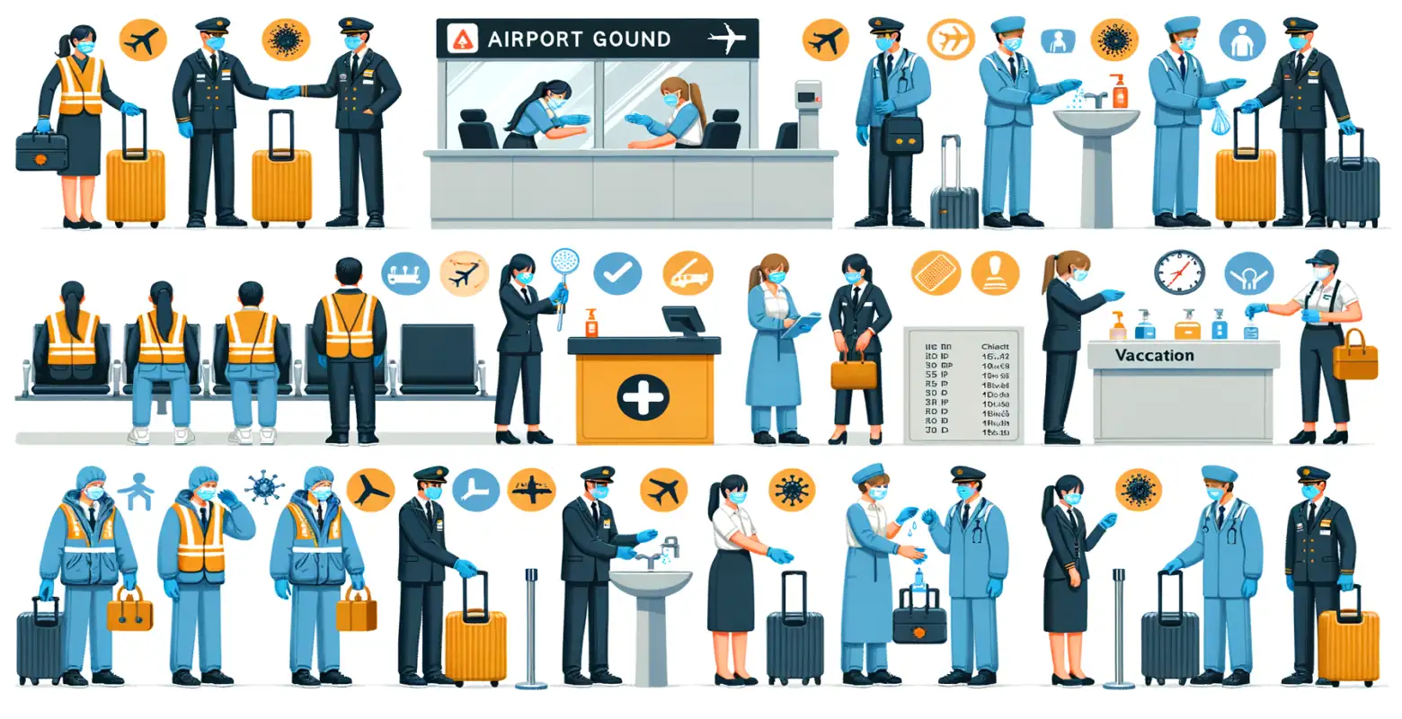 Quelles sont les exigences de santé pour les employés des aéroports ?